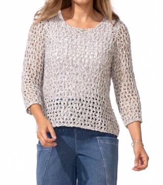 Habitat Womens Seasalt Knit Easy Pullover Top In Gray