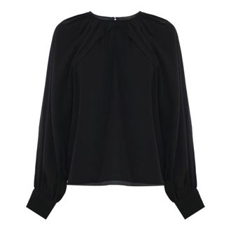 Kocca Blouses, female, Black, Size: S Draped Sleeve Blouse