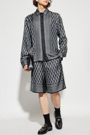Versace Silk Shirt, Mens, Grey
