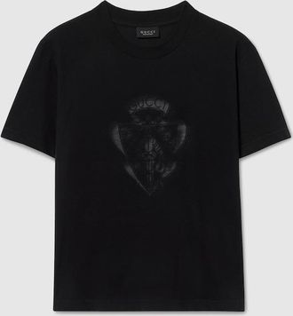 Gucci Cotton Jersey T-shirt With Gucci Crest, Black