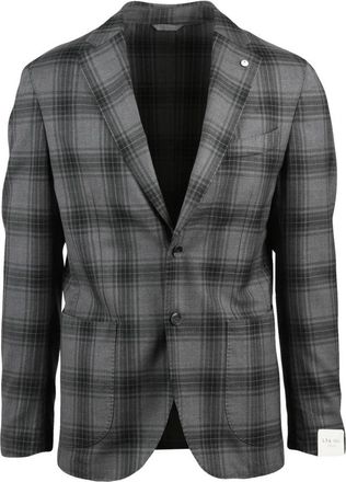 L.B.M. 1911 Giacca Stondata - Heren - Blazers - Grijs - XL - Wol - Jassen