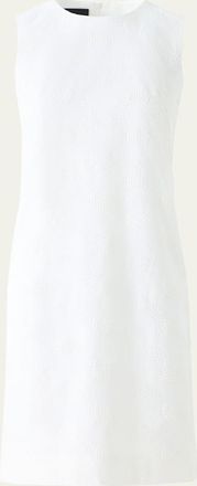 Akris Orbit Broderie Anglaise Sleeveless Sheath Dress