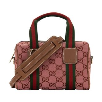 Gucci Schoudertas - Dames - Tassen - Roze - Maat: ONE Size Leer