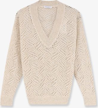 Brunello Cucinelli Maglia in misto mohair con motivo Dazzling - BRUNELLO CUCINELLI - gender_Woman