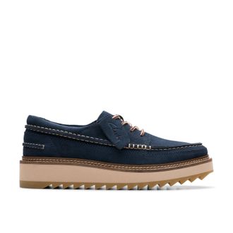 Clarks Clarkhill Lace in Blue Oiled Suede