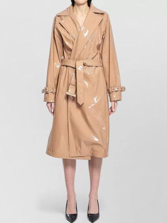 Dolce & Gabbana belted eco leather trench coat