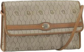 Dior Pre-owned Cross Body Bags, female, Beige, Size: ONE SIZE Pre-owned Vintage Shoulder Bag
