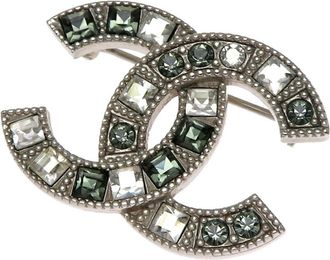 Chanel Metal Rhinestone Brooch (Pre-Owned)