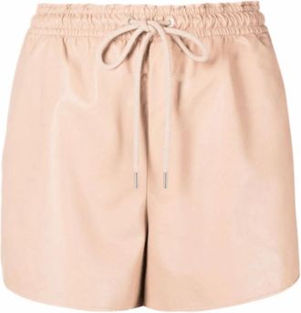 Stella McCartney Ethical Leather-Like Shorts - Dames - Bermuda - Roze - S - Leer - Korte Broeken