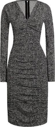 Dolce & Gabbana Abito midi con motivo chevron - Nero