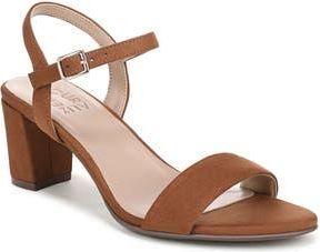 Naturalizer Bristol Ankle Strap Sandal - Wide Width Available in Dark Chestnut Brown Fabric at Nordstrom Rack, Size 5.5