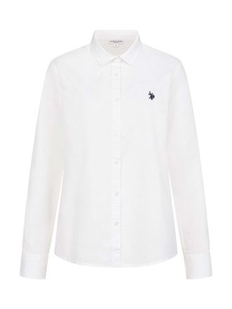 U.S.Polo Association dames linnen blouse van linnen-katoenmix