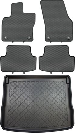OEM Juego De Alfombrillas De Goma Para Coche Y Maletero Para Seat Ateca Suv A Partir De Septiembre De 2016