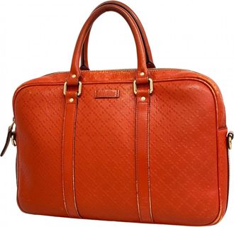 Gucci Orange Pvc Briefcase (Pre-Owned)