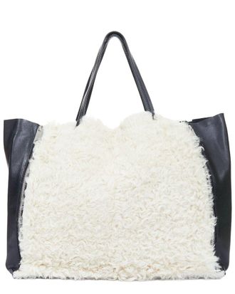 Celine Celine Black Shearling 2011 Zip Tote (Authentic Pre-Loved)