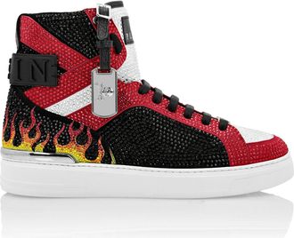 Philipp Plein MONEY BEAST Hi-Top crystal Flame