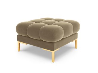 BLOOMINGLOFT Design-Pouf Mamaia Samt - Beine Gold
