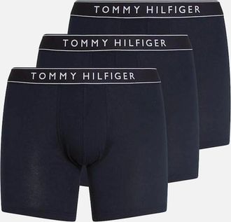Tommy Hilfiger Mens Tommy Hilfiger 3-Pack Everyday Essentials Boxer Briefs, Desert Sky - Black - Size: 32/34/35