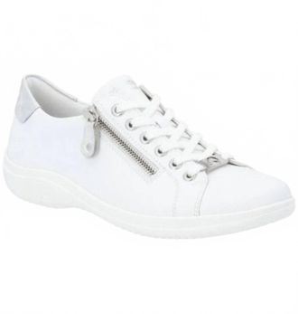 Rieker Womens Round Toe Sneaker In White Combination