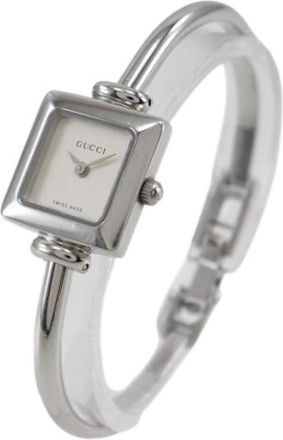Gucci Pre-owned Watches, female, Gray, Size: ONE SIZE Pre-owned Stainless Steel Watch