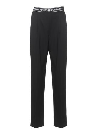 Casablanca Black Logo Elastic Waistband Trousers