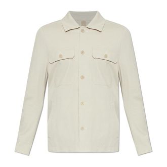 Eleventy Casual Shirts, male, Beige, Size: 3XL Pocket Shirt