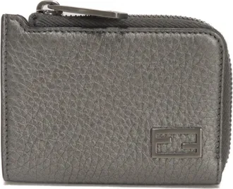 Fendi Gunmetal Metallic Gray Coin Purse/Coin Case (Pre-Owned)