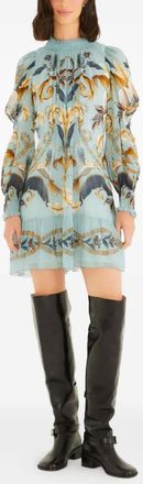 Farm Rio Mini-jurk met ruches - Blauw