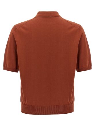 Zanone Cotton Polo Shirt - Rust