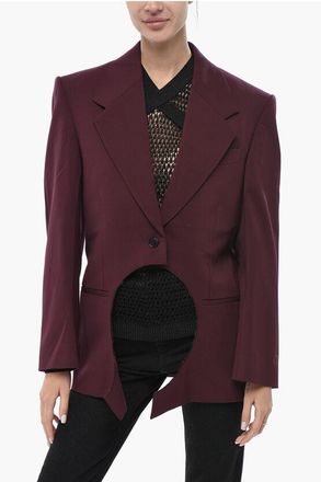 Off-white Lined Blazer METEOR with Cut-out size 38