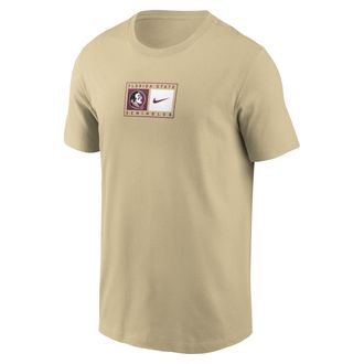Nike Florida State Campus Logo Swoosh Nike Mens College T-Shirt in Yellow | N19979WFTN-4B6