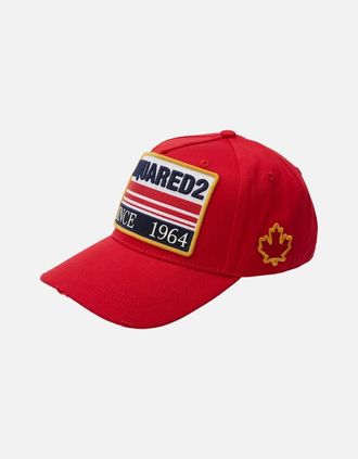 Dsquared2 Mens Since 1964 Logo Patch Baseball Cap - Red - Size: ONE size