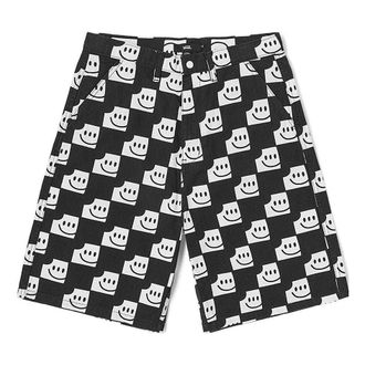 Vans Run Smiley Checkerboard Shorts Black White VN000EVTCAF