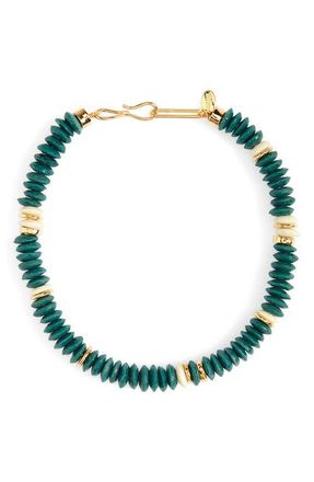 Lizzie Fortunato Laguna Beaded Necklace in Forest Green at Nordstrom