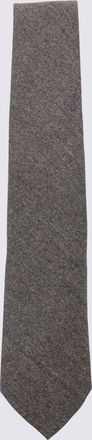 Canali Dark Grey Wool Tie