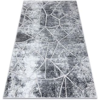 RugsX Alfombra Mefe Moderna 2783 M&aacute;rmol - Structural Dos Niveles De Vell&oacute;n Gris Grey 160x220 Cm