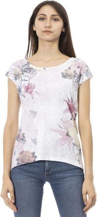 Trussardi Korte Mouw Ronde Hals T-shirt - Dames - T-shirts - Wit - L - Tops