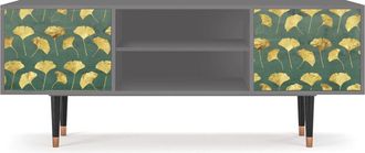 StoryZ Mueble de TV verde y amarillo 2 puertas L 170 cm