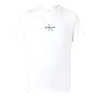Calvin Klein Jeans T-shirt con logo monogramma - - Tops - Uomo - Bianco - S