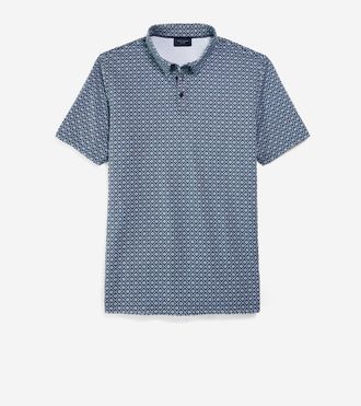 Cole Haan Mens Iconic Polo Shirt - Blue Size Medium