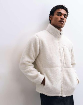 The North Face giacca M Extreme Pile 2 con zip integrale in bianco dune