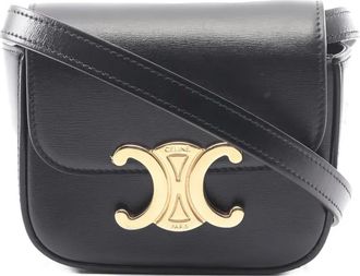Celine Borsa a tracolla Claude Triomphe mini anni 2000 - Nero