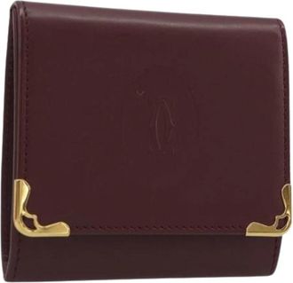 Cartier Pre-owned Vintage Portemonnee - Dames - Vintage Accessoires - Rood - ONE Size - Leer - Vintage