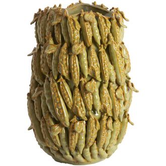 Light & Living Vaso De Cer&aacute;mica Light&living Faba Olivo-verde Marr&oacute;n