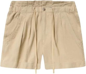 Isabel Marant Nirma Shorts - Dames - Bermuda - Beige - M - Katoen - Korte Broeken