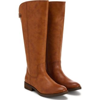 Frye and Co. Womens Frye and Co. Kellie Button Tan Leather Knee High Riding Boots HAWK1041