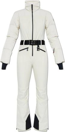 Moncler Ski Suits, female, White, Size: XS All-in-One Down Ski Suit