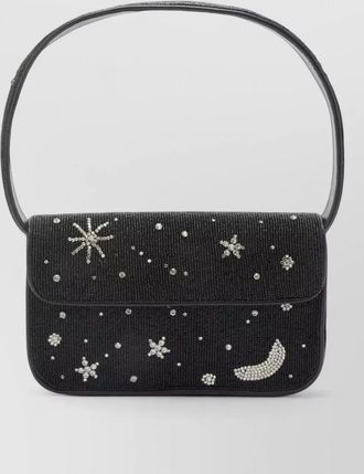 Staud tommy beaded shoulder bag celestial motifs