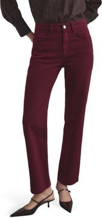Mango Matilda Mid Rise Straight Leg Jeans in Wine at Nordstrom Rack, Size 4