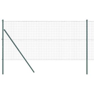 Berkfield Home Euro Fence with 7 Posts 1.4x10 m Galvanised Steel Green